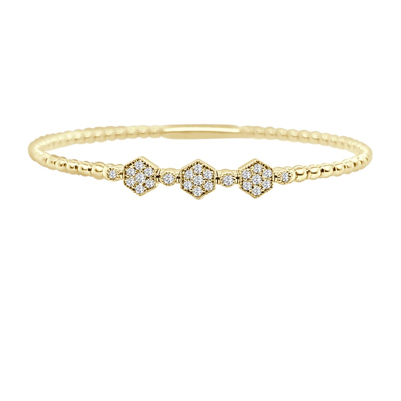 Flexible Diamond Bangle Bracelet